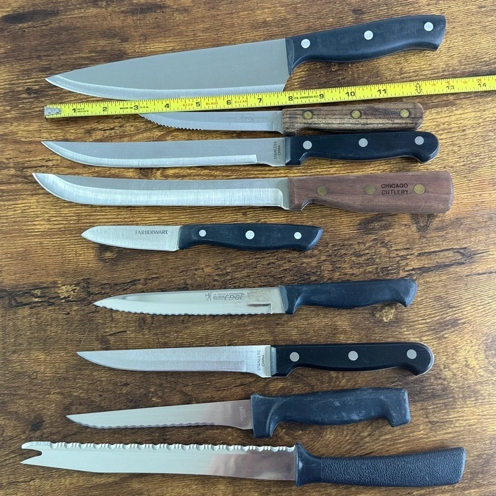 Chicago Cutlery Knife Set - Black and Brown